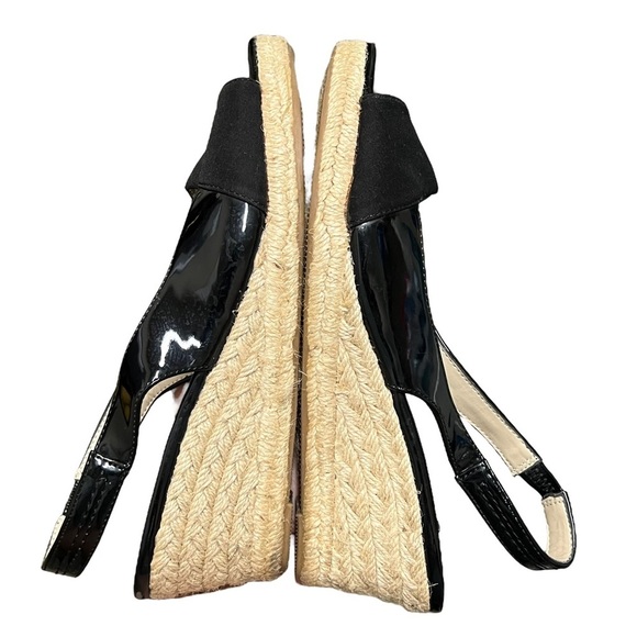 Ellen Tracy Keeffe Open Toe Slingback Wedges 8M - Picture 3 of 9